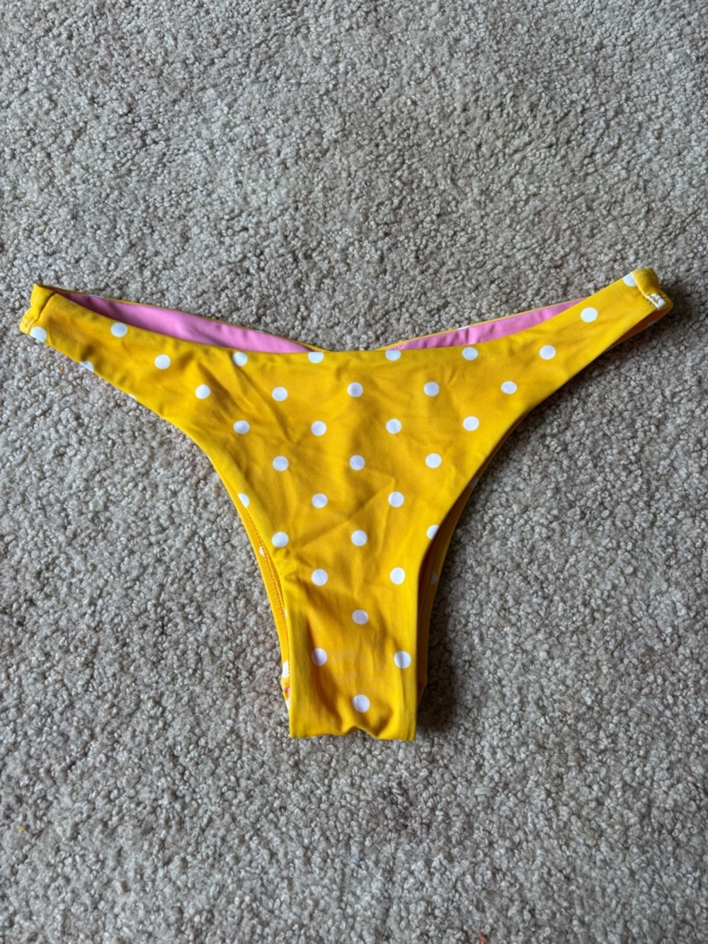 Jolyn Clothing Pink Swim Bottoms with Yellow Trim